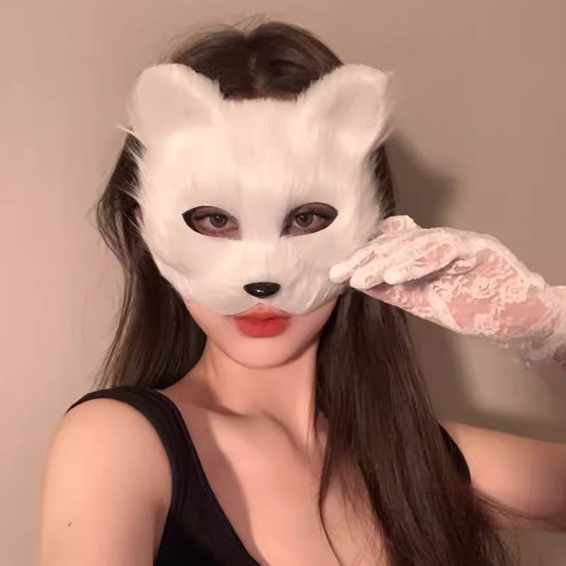 Respirator Half Face - Peluş Therian Maske Cadılar Bayramı Cosplay