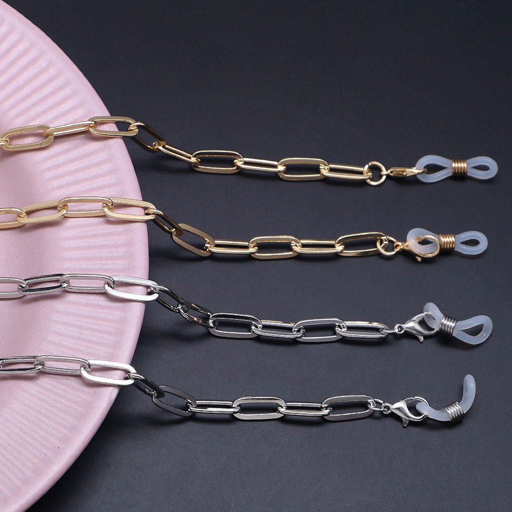 Mask Chain Holder - Metal Altın Ataş Bağlantılı Gözlük Zinciri
