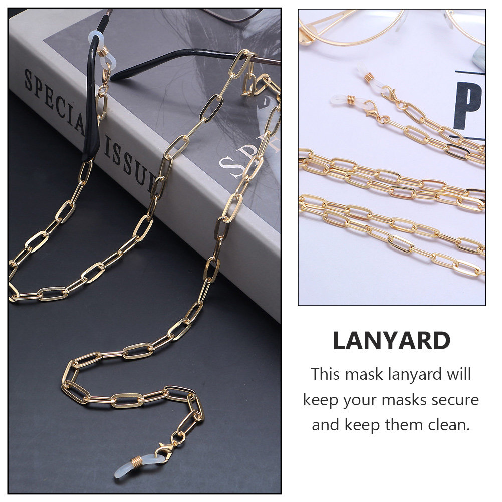 Metal Altın Ataş Bağlantılı Gö - Mask Chain Holder incelemesi ve fiyatı